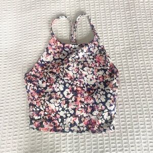 Old Navy Active Powersoft Floral Longline Racerback sports bra size Small